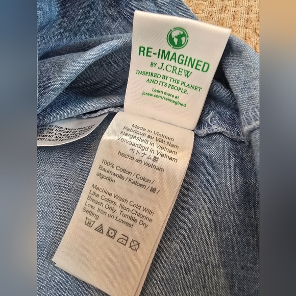 J.Crew* Cranbury Tie-neck Cotton-Poplin Top - Size Large - Picture 10 of 11